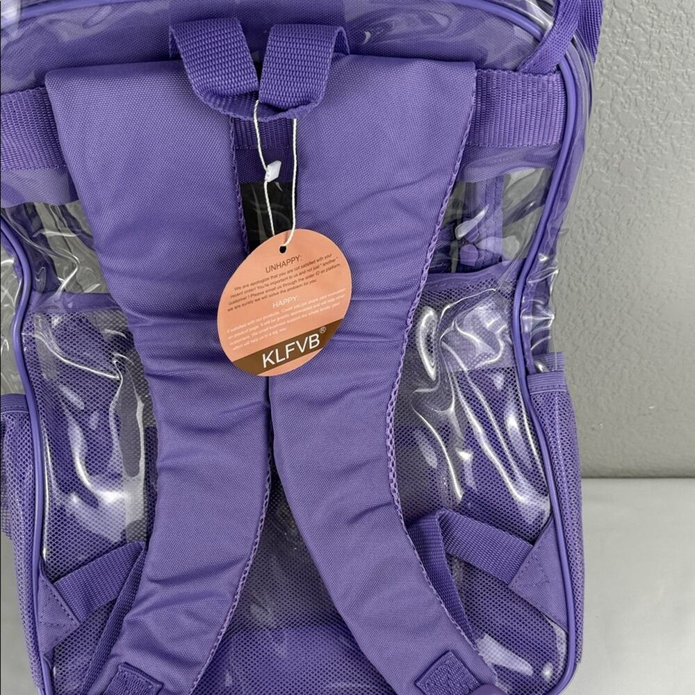 Purple Transparent Backpack and Bag Set - Picture 6 of 10